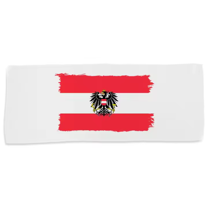MERCHANDMANIA TOALLA MEDIANA GIMNASIO ABSORBENTE bandera austria pais gobierno escudo suave con bolsita - 1