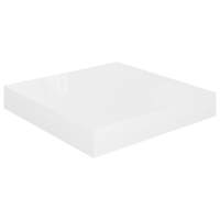 vidaXL Estante flotante de pared MDF 23x23,5x3,8 cm Blanco brillante, negro brillante, gris brillante Mueble Almacenaje Estantería para Oficina, Estudio, Dormitorio Estantería/Librería/ mueble de Almacenamiento - details 9