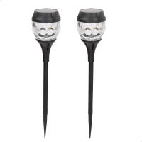 Aktive - Set 2 balizas solares LED 5-10 lúmenes, emiten luz cálida, proyección decorativa, sin cables, autonomía hasta 8 horas, resistentes al agua (IP24), iluminación para terrazas y jardines - details 0