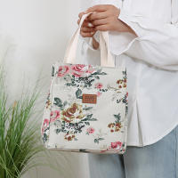 Nueva Bandolera De Lona Con Estampado Floral Bolsa De Almuerzo Portátil Con Varios Bolsillos Y Cierre De Cremallera Para El Día a Día - details 20