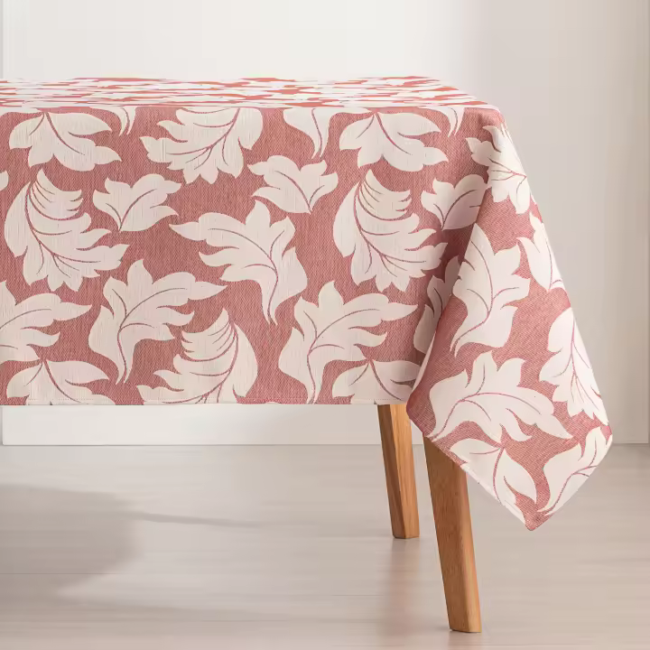 GAMUSI - Mantel jacquard premium rectangular alto grosor, tacto tela, caída natural, diseño con textura Sauce - 1