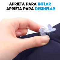 2 Kit Almohada Hinchable Viaje Cuello Avion - Cojin Inflable Cervical Avión para Viaje con Antifaz y Tapones - Collarin Cervical Inflable Cervicales y Reposa Cuello - Cojín Dormir - Travel - details 1
