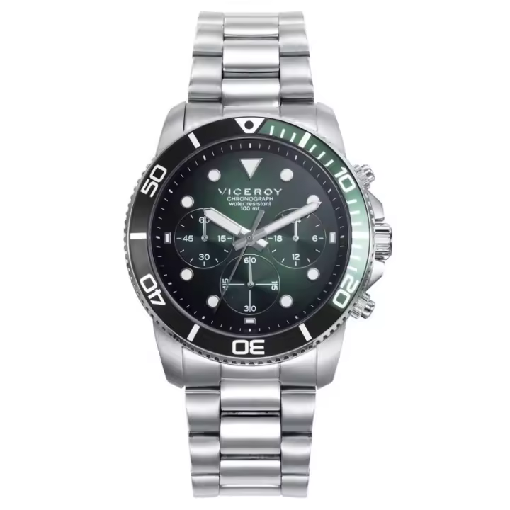 42453-77 - Reloj de Hombre Viceroy Heat Cronógrafo de Acero con Esfera Negra y Verde - Ref. 42453-77 42453-77 VICEROY Raíz Relojes online Relojes Viceroy Hombre HOMBRE inicio Relojes de Hombre Viceroy Relojes Hombre Relojes para hombre - 1