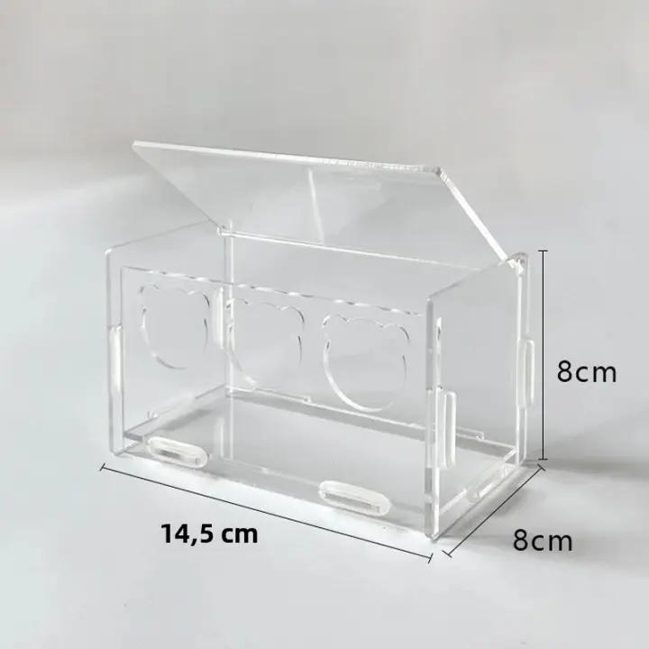 Alfombra De Alimentos Para Pollos En Acrílico Transparente Y Antisalpicaduras Gran Capacidad Con 3/5 Agujeros Para Ruttin Fabricada En Plástico - 1