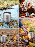 Taza De Camping De Titanio Portátil Con Mano Doblada Adecuada Para Picnic Tamaño 300ml / 350ml / 450ml / 550ml / 650ml / 750ml - details 2