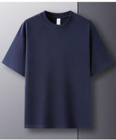 Camiseta De Algodón 100% Para Hombre Manga Corta Cuello Redondo Casual De Verano Tallas Grandes Color Sólido Transpirable Top Para Mujer - details 14