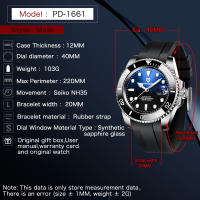 Reloj Mecánico Automático PAGANI DESIGN 2024 Para Hombre 40mm Acero Inoxidable Resistente Al Agua Con Correa De Goma Calibre NH35A - details 21