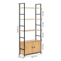 Estantería tipo loft con armario cerrado 58.5x23.5x144cm Estantería tipo loft con mueble cerrado, fabricada con materiales de primera calidad y diseñada siguiendo las últimas tendencias. - details 9
