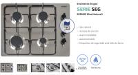 Encimera de gas SAUBER SEGN02 4 zonas coccion ancho 60 cm - details 0