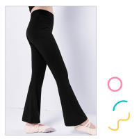 Pantalones De Baile Para Niños Y Niñas Pantalones De Cintura Media Con Cierre Elástico Pantalones De Manga Larga Para Danza Latina Y Jazz Color Negro Hechos De Algodón Slim Fit - details 5