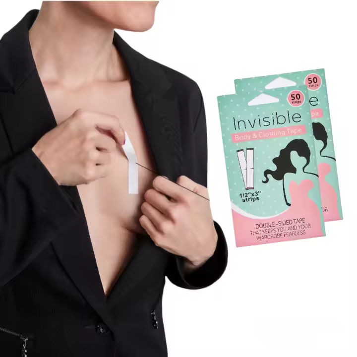 AD. ADRANTE. Cinta Doble Cara Transparente para Cuerpo y Ropa | 100 Cintas Adhesivas Extra Fuertes - 1