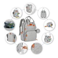 Ms Bebé Mochila Storage, Mochila Pañalera Grande Bolsas Multifuncionales para Bebés, Portachupete y para Mamá y Papá (Unisex) - Ideal para regalo - details 0