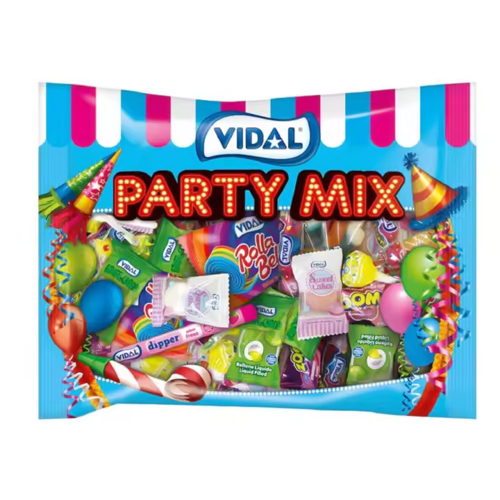 VIDAL PARTY MIX - SURTIDO DE GOLOSINAS PARA FIESTAS - BOLSA 400G - 1