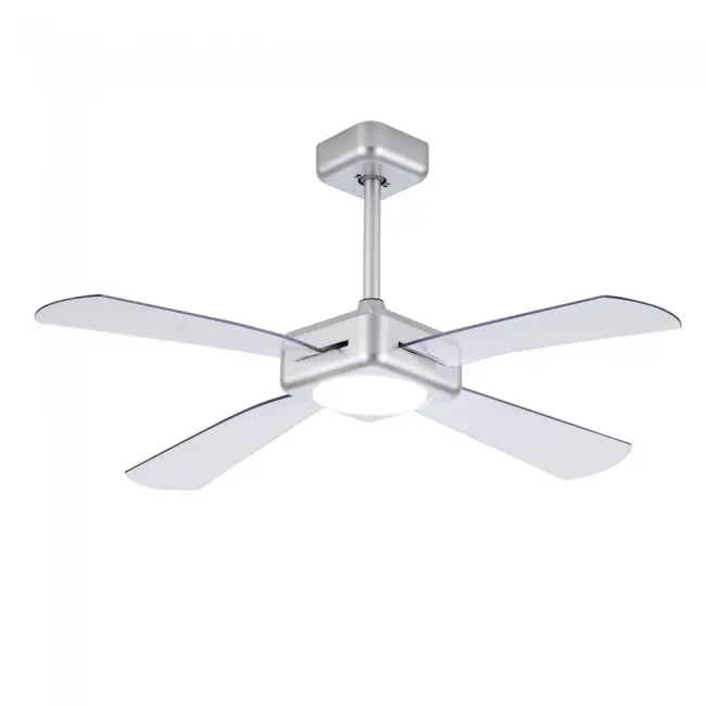 MIMAX -MODELO Meltemi - COLOR GRIS  – Ventilador de techo - Motor DC – ,MARCA Mimax - INLCUYE MANDO - FUNCION INVIERNO / VERANO - 18 W - 1500LM - ASPAS TRANSPARENTES - 1