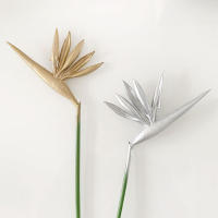 Flor Artificial De Bird of Paradise Strelitzia Planta Falsa Con Peso Largo Para Decoración De Fiesta En Casa Y Tema DIY - details 4