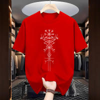Camiseta De Algodón Para Hombre Con Símbolo Vikingo Antiguo Estilo Urbano Casual Manga Corta Cuello Redondo Moda Para La Venta Caliente 2025 - details 4
