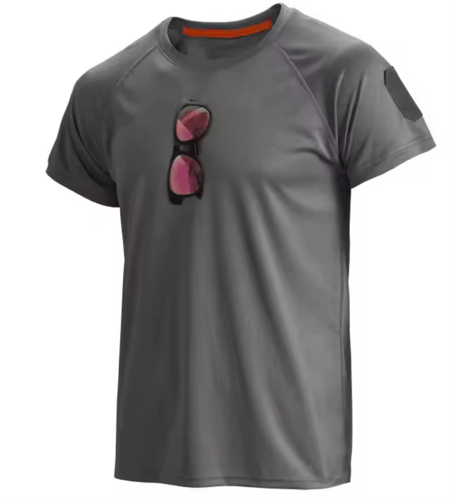 Camiseta De Verano Para Hombres Secado Rápido Pullover O-Neck Transpirable Para Trekk Ing Monta Nea Y Escalada Talla Grande Deportes Tees - 1
