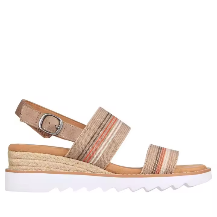 Sandalia Mujer Skechers DESERT KISS HII en Cómodo Elástico Marrón Estampado - 1