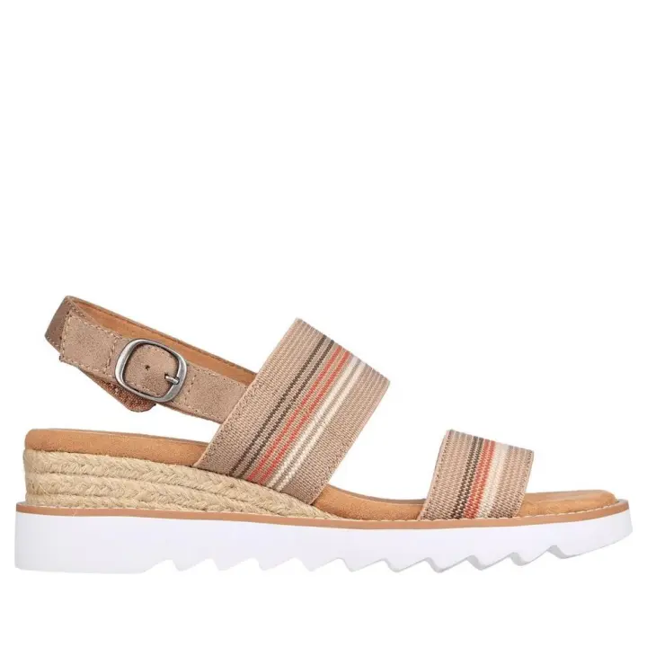 Sandalia Mujer Skechers DESERT KISS HII en Cómodo Elástico Marrón Estampado - 1