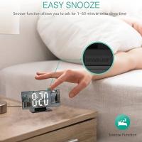 Reloj despertador LED ajustable, pantalla de hora y temperatura de 12/24 horas, alimentación por USB, adecuado para personas que duermen profundamente, para uso en el hogar y la oficina. - details 3