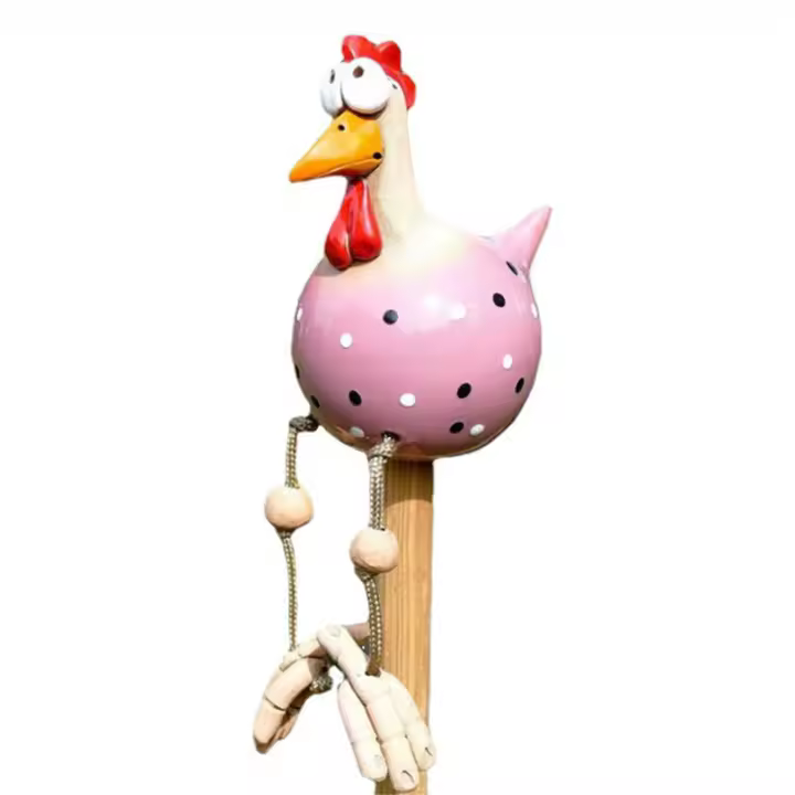 Decoración De Jardín De Resina En Forma De Pollo Divertido Estatua De Hen Y Gallina Para Casa Patio Jardín Decoraciones Rurales - 1