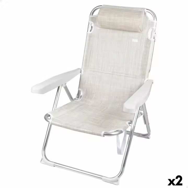 Silla Plegable Aktive Ibiza 48 x 90 x 60 cm (2 Unidades) - 1