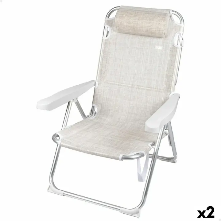 Silla Plegable Aktive Ibiza 48 x 90 x 60 cm (2 Unidades) - 1