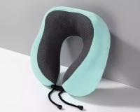 Almohada de viaje suave en forma de U, cojín Cervical de espuma viscoelástica para el cuello y el avión - details 4