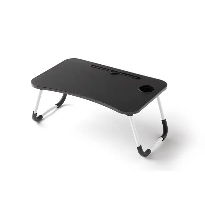 KITHOME - Mesa Plegable Auxiliar Multifuncional, 60x40x28cm, Negro - LAPTABLE BASIC - 1