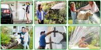 Pistola De Lavado De Coche a Alta Presión Jardín Riega Expansible Mágica Riegos Tubos De Agua Estante Jardinería Suministros 25FT-200FT Ajustable Anti-Abrasión Anti-Corrosión Flexible Rewindable Soporte Muro DIN TPE - details 13