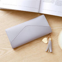 Cartera Larga De Mujer 2025 Moda En Cuero PU Suave Negro Luz Gris Rojo Con Cierre De Cremallera Sección Longitud Clutch Bolsa Moneda - details 8