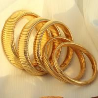 Pulsera De Acero Inoxidable Impermeable Retro Con Elasticidad Y Polvo Metálico Dorado 18K Platinado Moda Unisex Para Hombres Y Mujeres - details 1