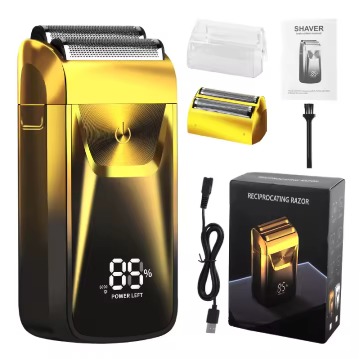 Afeitadora eléctrica portátil para hombres, recortadora de barba, herramientas de peinado de peluquería, máquina de corte de pelo profesional - 1