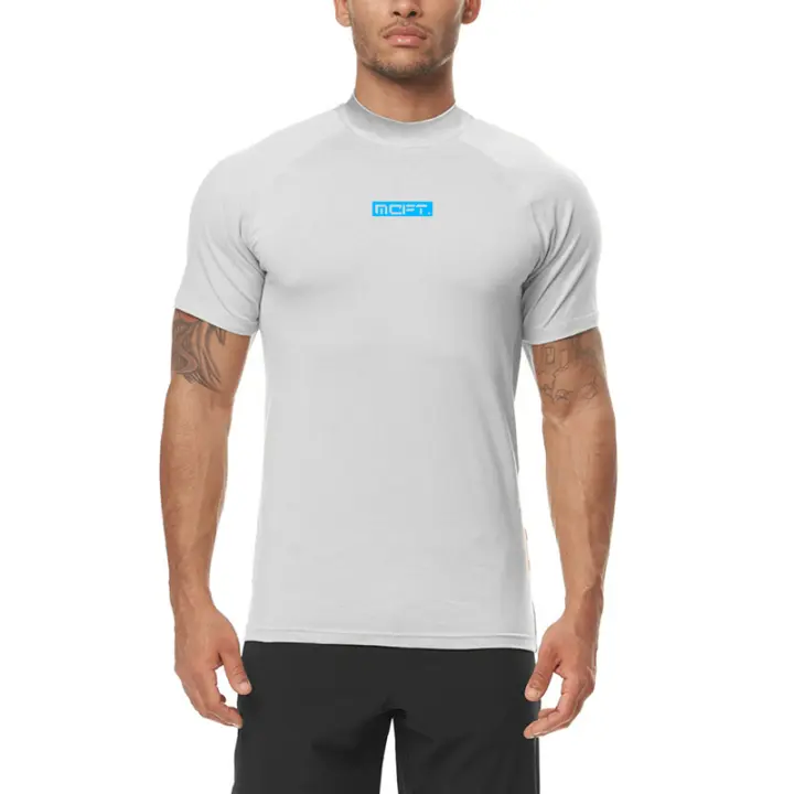 Summer Breathable Quick Dry Tees Outdoor Casual Climbing Short Sleeves Slim Bodybuilding Fitness T-shirts Gym Compression Tops - 1