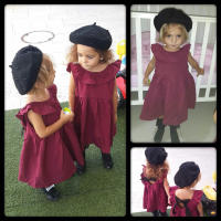 Gorro De Lana Para Niñas Invierno Retro Beret Con Perlas Gorro Infantil Para Otoño Invierno Acessorios De Ropa Para Niñas Edad 2-6 Años - details 1