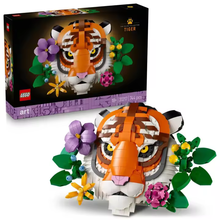 [PREVENTA] LEGO® Art Colección Fauna 31217 Tigre Regalo por la Fiesta de Inauguración de una Casa, Decoración para Mesa de Despacho, Set de Construcción para Adultos, Arte Mural Construible - 1