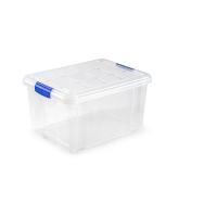 Caja de almacenamiento de 16 L con tapa, transparente, 40 x 30 x 21 cm - details 2