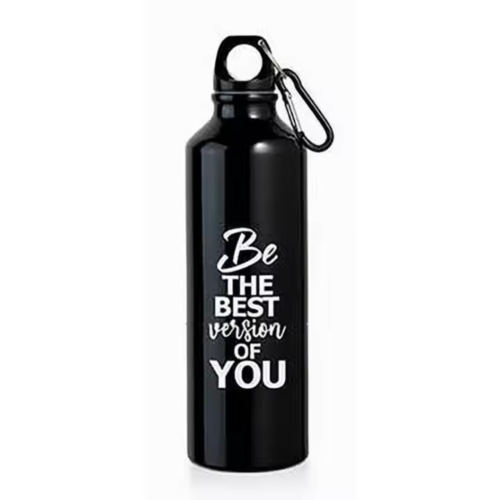 Botella de agua SPORT en aluminio de 750ML, Incluye tapón de rosca con mosquetón - 1