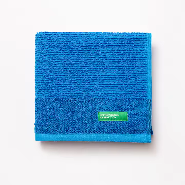 Toalla de Manos 50x90 450gsm 100% Algodón Azul Rainbow Benetton - 1
