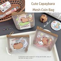 Monedero De Malla Con Dibujos De Capybara Conejo Y Panda De Anime Moda Bolsa Pequeña Para Lápices Y Tarjetas Para Estudiantes Y Mujeres - details 0