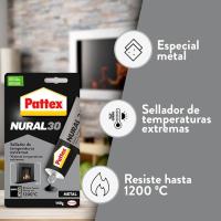 Pattex Nural 30 - Sellador Temperaturas Extremas Blister 140 GRS. Sellador de Juntas, Resistente Altas Temperaturas, Pegamento Especial para Estufas y Chimeneas - details 1