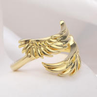 Encanto Anillo de lazo para mujer, estilo elegante, chapado en cobre de 14 quilates, con flor. - details 23