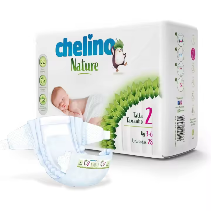 Chelino Nature CAJA AHORRO Pack de 6 paquetes x 28 uds Pañal Infantil Talla 2 (3-6 kg) - 1