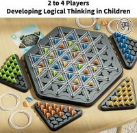 Juego De Mesa Interactivo De Triángulos Y Cadenas Juguete De Puzzle Logístico Con Banda De Goma Para Fiestas Y Regalos Para Familia Juguetes Educativos Para Niños Mayores De 7 Años - details 4