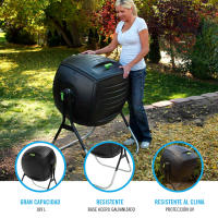 Compostador doméstico ultrarresistente Lifetime 75x81x113 cm 189 litros - details 2