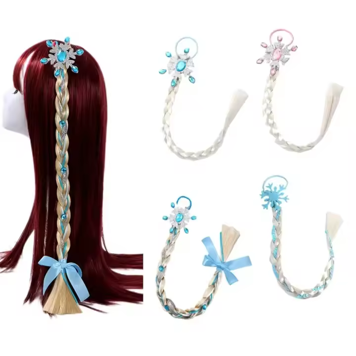 Lazo De Nieve Para Niñas Accesorios De Princesa Colores Arcoíris Elásticos Para Cabello De Bebé Y Niñas Accesorios De Cabello Lindos Y Prácticos - 1