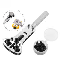 Herramienta De Reparación De Reloj Impermeable Ajustable Con 3 Garrajas Abre-Carcasa Remover De Batería Y Engrosador - details 0