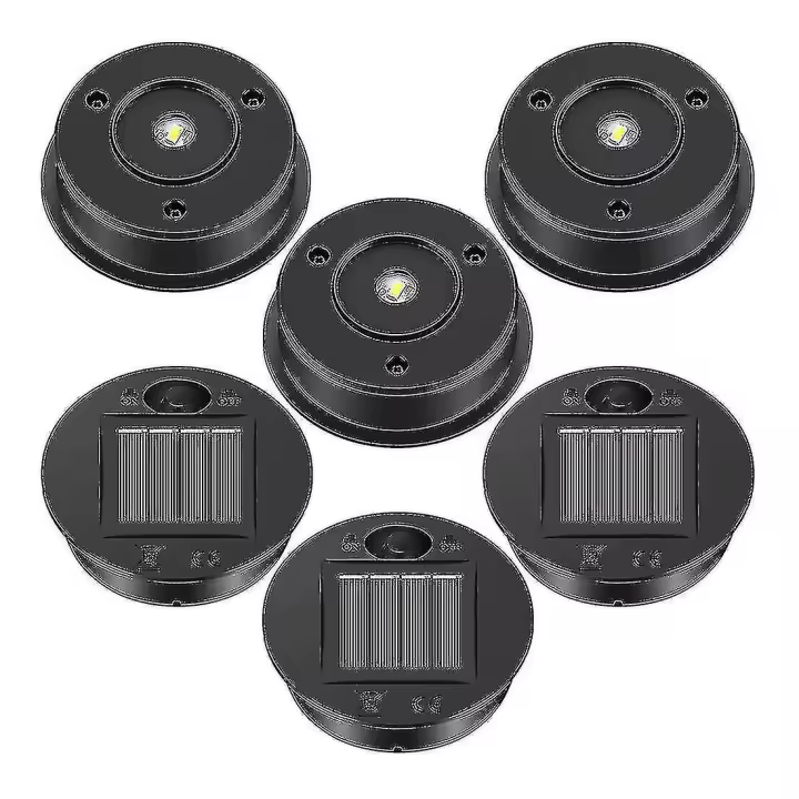 6 Pcs Solar Lights Replacement Top 7 Solar Lantern Parts Led Solar Panel Lantern Lid Lights For Out - 1