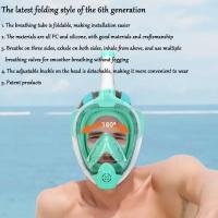 MOV Máscara de buceo de verano completamente seca para niños adultos, traje de snorkel, gafas de natación, máscara de silicona - details 0