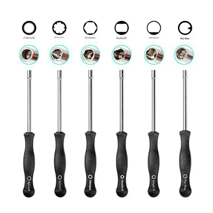 Juego De 6 Herramientas De Ajuste De Carburador 15.2cm Multifuncionales De Aluminio Y Cobre Para Modelos Y Motosierra - 1